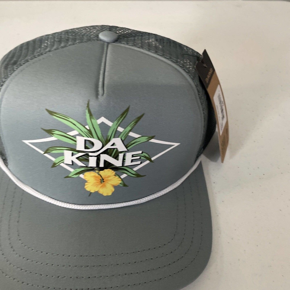 Dakine Hibiscus Trop Trucker Hat Men's Adjustable Color Green Snapback